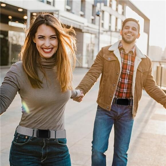 Men Belts Belt- Nylon Web Belt Men and Women's Casual Belt for Jeans Pants green - Picture 2 of 6